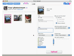 Flickr Uploadrインターフェース（クリックで拡大します）